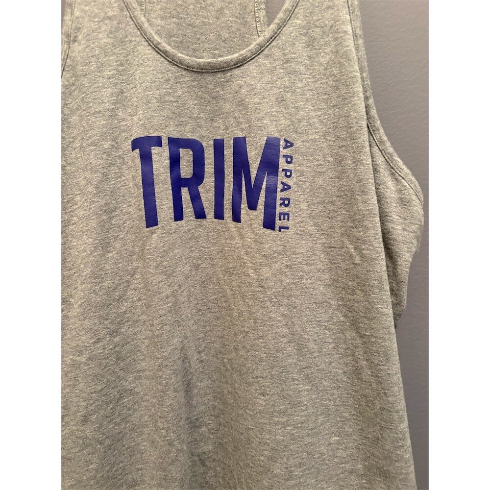 TRIM Apparel Tank Top Womens Size M Heather Gray Racerback Trail Athletic - Picture 2 of 8